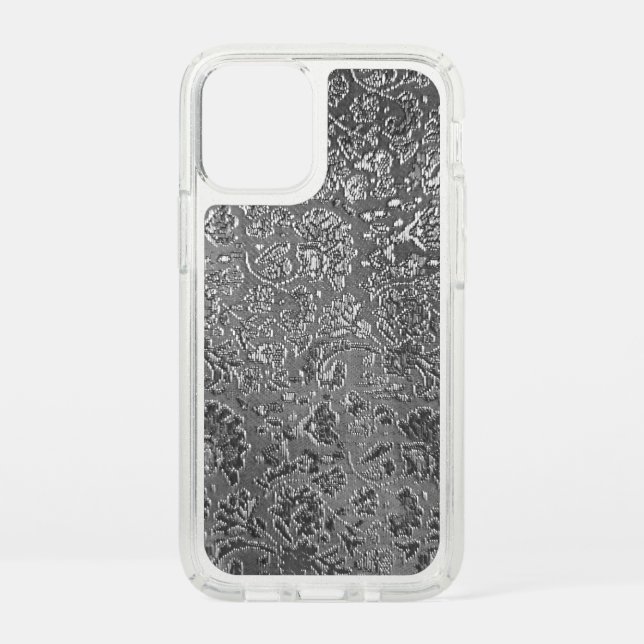Abstract sparkle white and black samples speck iPhone 12 mini case (Front)