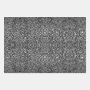 Abstract sparkle white and black samples wrapping paper sheets