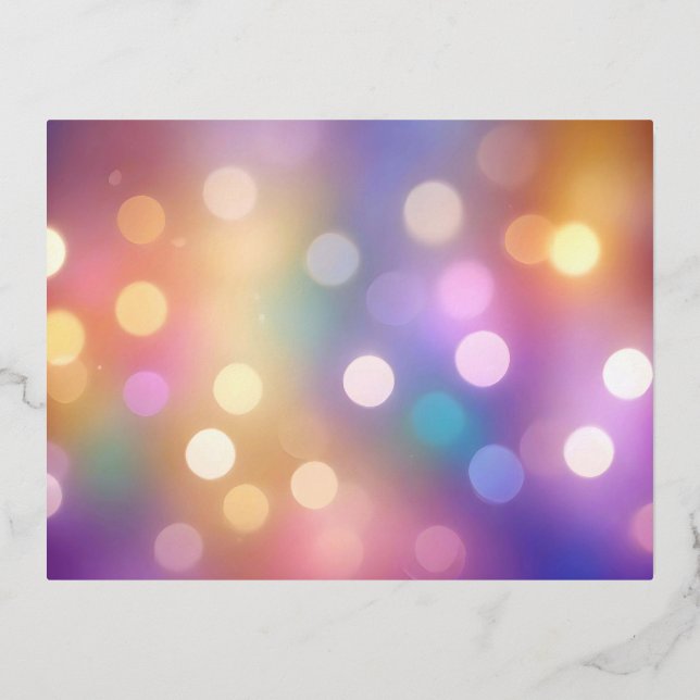 Abstract Sparkles Background Wallpaper Graphic Art Foil Holiday Postcard (Front)