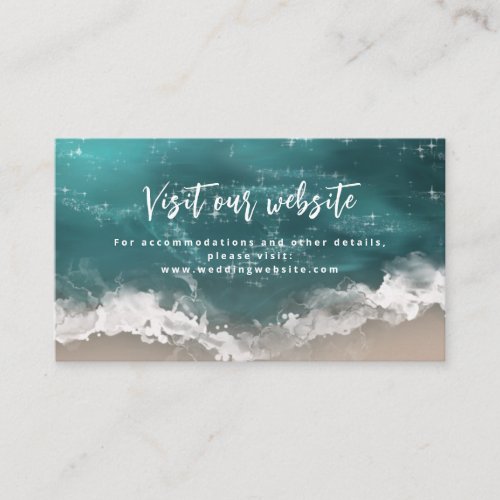 Abstract sparkling moody ocean Website Insert Card