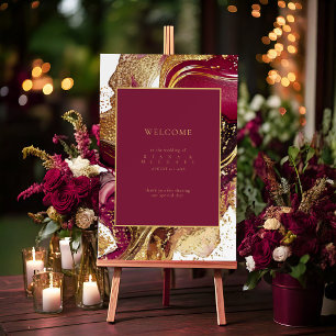 Abstract Sparkling Wedding Welcome Wine Red ID1018 Foam Board