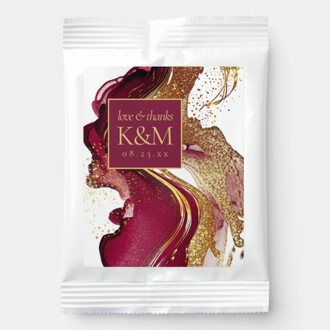 Abstract Sparkling Wedding Wine Red ID1018 Margarita Drink Mix (Front)