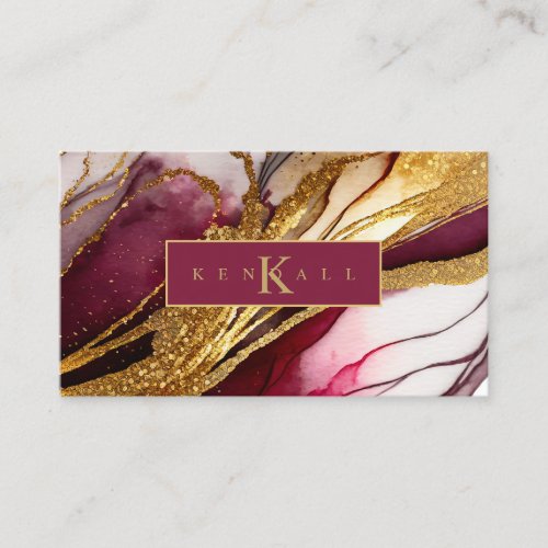 Abstract Sparkling Wine Red ID1018 Business Card