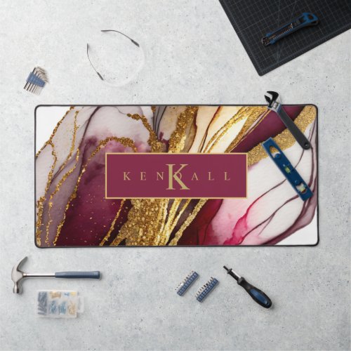 Abstract Sparkling Wine Red ID1018 Desk Mat