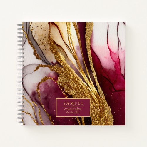 Abstract Sparkling Wine Red ID1018 Notebook