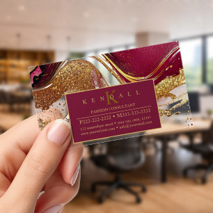 Abstract Sparkling Wine Red ID1316 Clear Business Cards