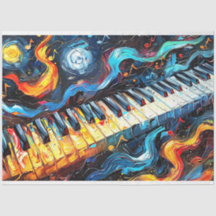 Abstract Spectrum Piano Painting Decoupage Tissue Paper