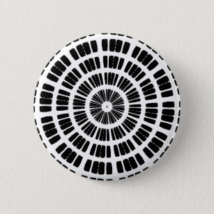 abstract spider web concentric pattern button