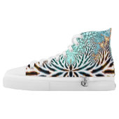 Abstract Spider Webz  High Top Shoe, Skater series (Left Shoe Outside)