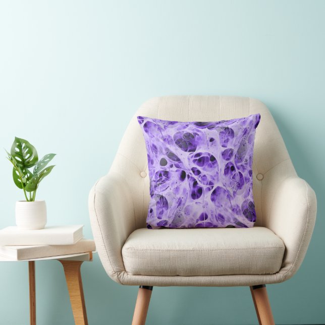 Abstract Spiderweb Fractal - Seamless Pattern 1 Throw Pillow (Chair)
