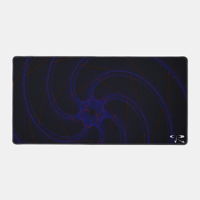 Abstract Spiral Design Mouse Pad Desk Mat (Front)