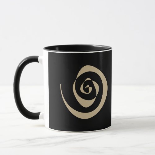 abstract spiral design mug