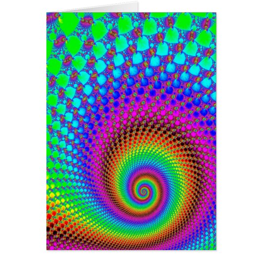 Abstract Spiral Fractal Cards (Front)