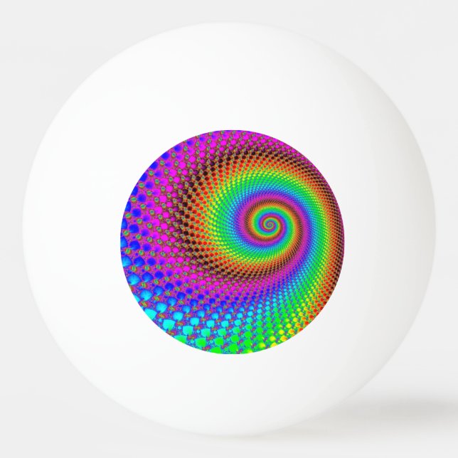 Abstract Spiral Fractal I Ping-Pong Ball (Back)
