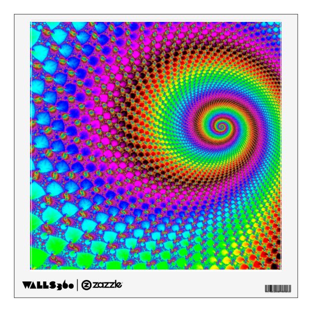Abstract Spiral Fractal Wall Decal (Front)