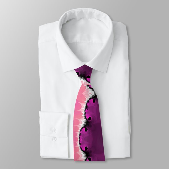 Abstract spiral Julia Mandelbrot fractal pattern Neck Tie (Tied)