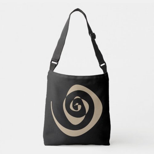 Abstract spiral modern geometric art crossbody bag