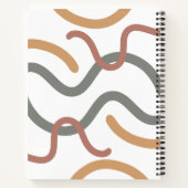 Abstract Spiral Modern Pattern Monogram Sketchbook Notebook (Back)