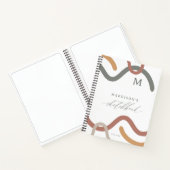 Abstract Spiral Modern Pattern Monogram Sketchbook Notebook (Inside)