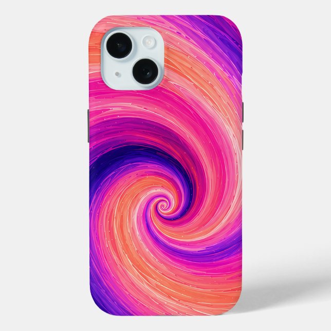 Abstract Spiral Paint Swirl Pattern Case-Mate iPhone Case (Back)