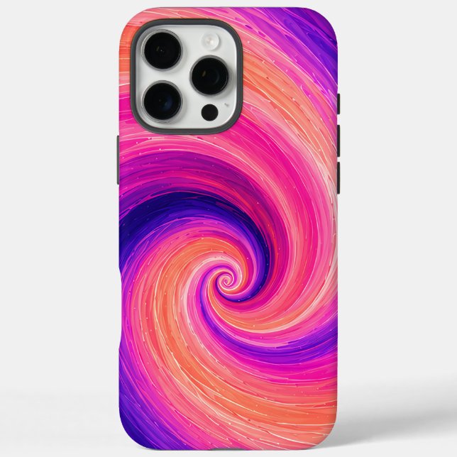 Abstract Spiral Paint Swirl Pattern Case-Mate iPhone Case (Back)