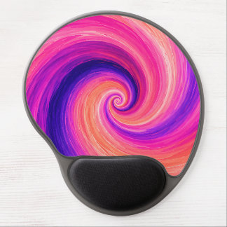 Abstract Spiral Paint Swirl Pattern Gel Mouse Pad
