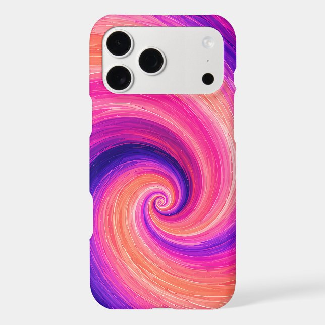 Abstract Spiral Paint Swirl Pattern iPhone Case (Back)