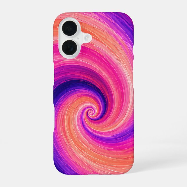 Abstract Spiral Paint Swirl Pattern Iphone Case (Back)