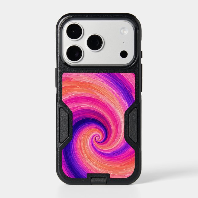 Abstract Spiral Paint Swirl Pattern Otterbox iPhone Case (Back)