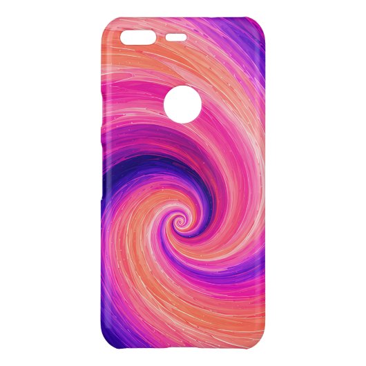 Abstract Spiral Paint Swirl Pattern Uncommon Google Pixel Case (Back)