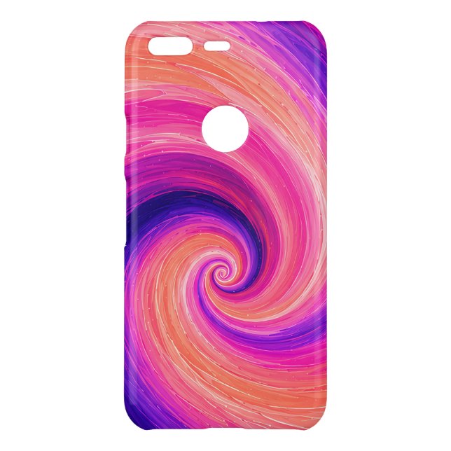 Abstract Spiral Paint Swirl Pattern Uncommon Google Pixel Case (Back)