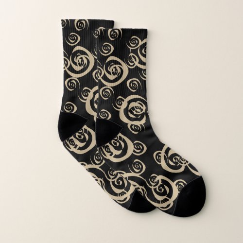 abstract spiral Psychedelic modern pattern Socks