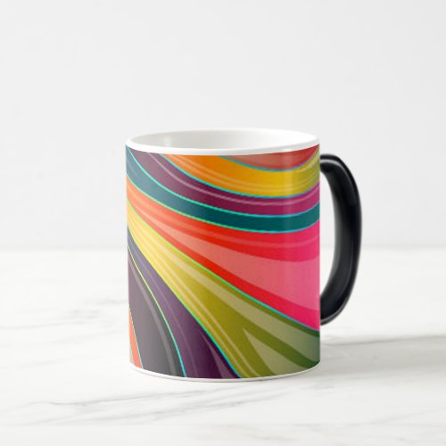 Abstract spiral rainbow colorful design magic mug