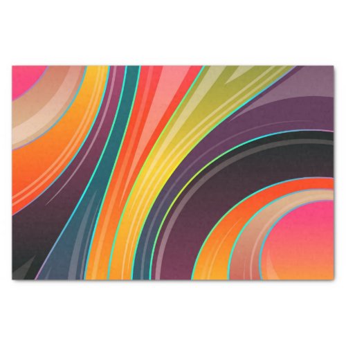 Abstract spiral rainbow colorful design tissue paper