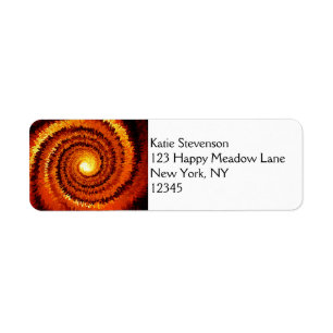 Abstract Spiral Sun Label