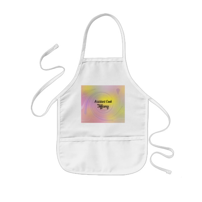 Abstract Spiral Swirl Assistant Cook Kids' Apron (Front)