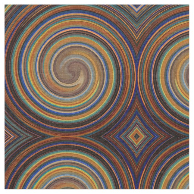 Abstract Spiral Swirl Pattern #72 Fabric (Close Up)