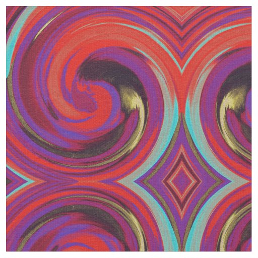 Abstract Spiral Swirl Pattern #89 Fabric