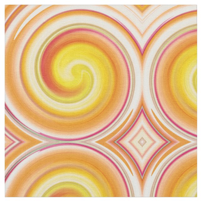 Abstract Spiral Swirl Pattern #98 Fabric (Close Up)