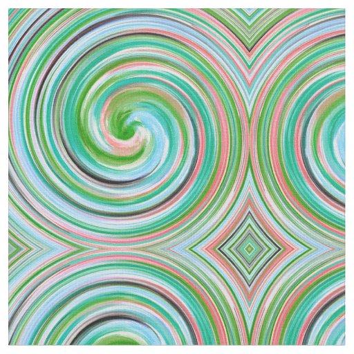 Abstract Spiral Swirl Pattern Fabric