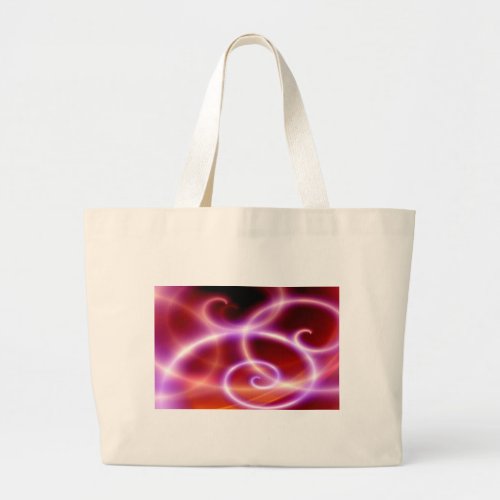 Abstract Spirals Digital Art Large Tote Bag