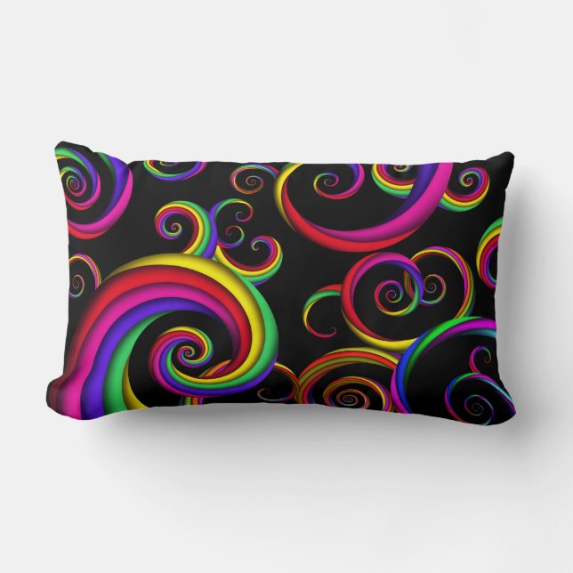 Abstract - Spirals - Inside a clown Lumbar Pillow (Front)