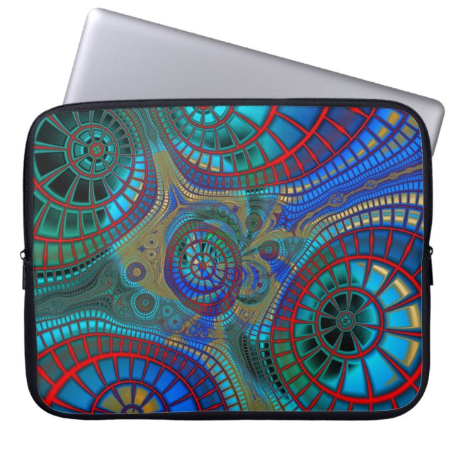 Abstract Spirals Laptop Sleeve (Front)