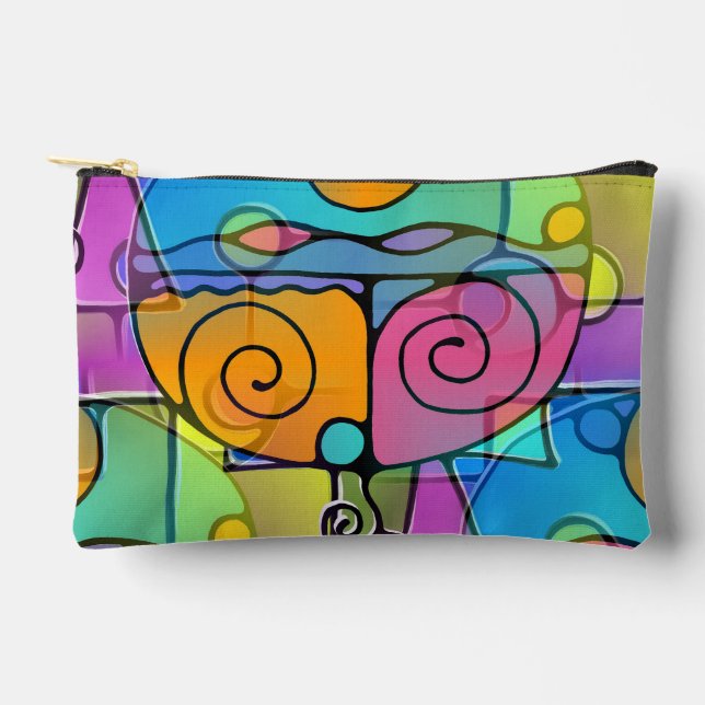 Abstract Spirals of Energy - seamless pattern 14 Accessory Pouch (Front)