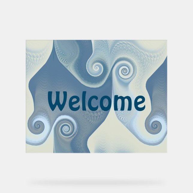 Abstract Spirals of Energy - seamless pattern 26 Acrylic Sign (Front)