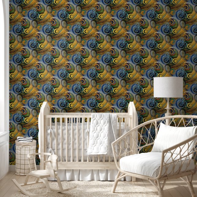 Abstract Spirals of Energy - seamless pattern 3 Wallpaper (Kids)