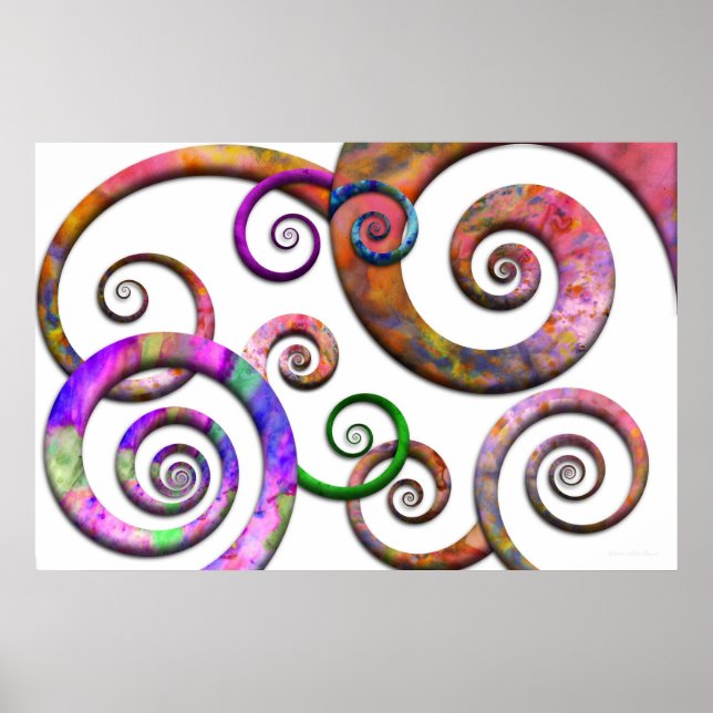 Abstract - Spirals - Planet X Poster (Front)