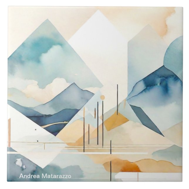 Abstract Spirit Ceramic Tile (Front)