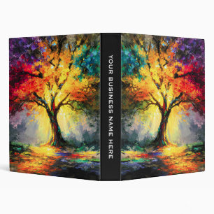 Abstract Spiritual Nature Tree of Life 3 Ring Binder