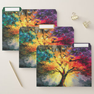 Abstract Spiritual Nature Tree of Life File Folder